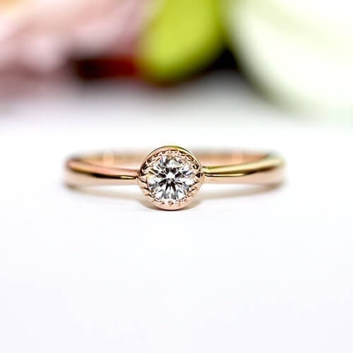 K18イエローゴールドダイヤモンド婚約指輪